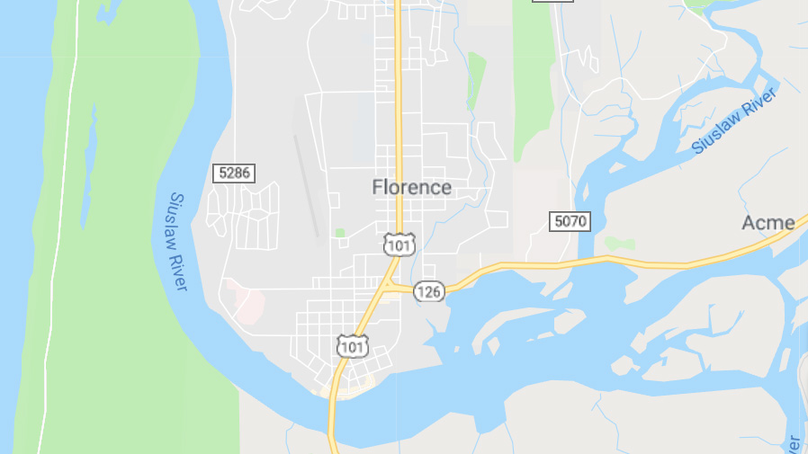 map of Florence, Oregon